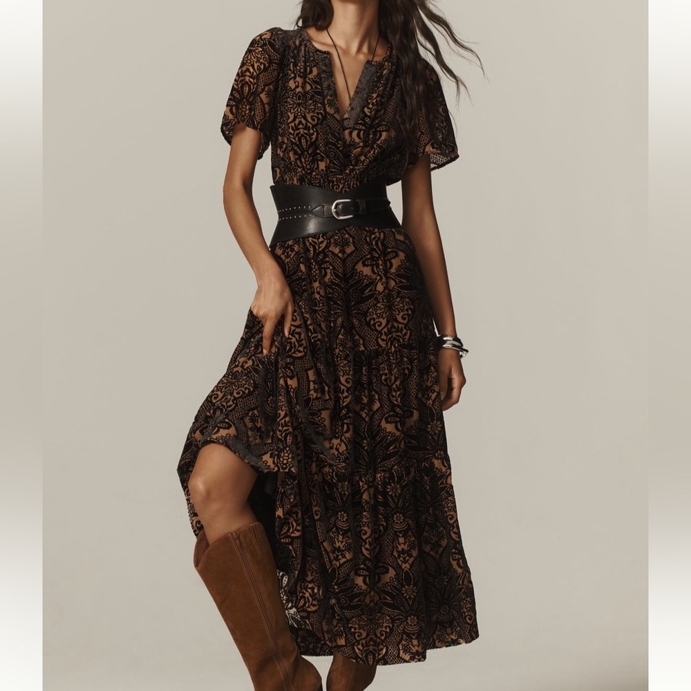 Anthropologie The Somerset maxi dress : velvet edition
